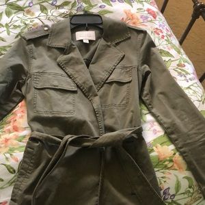 Hinge army green military style jacket. XS.